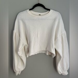 Free People Cream Knit Sweater
